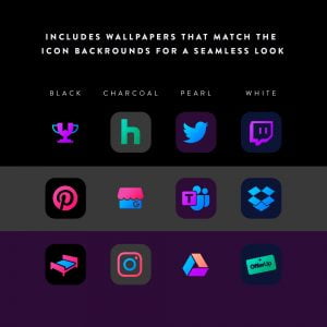 chroma ios icons matching wallpapers