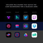 chroma ios icons matching wallpapers