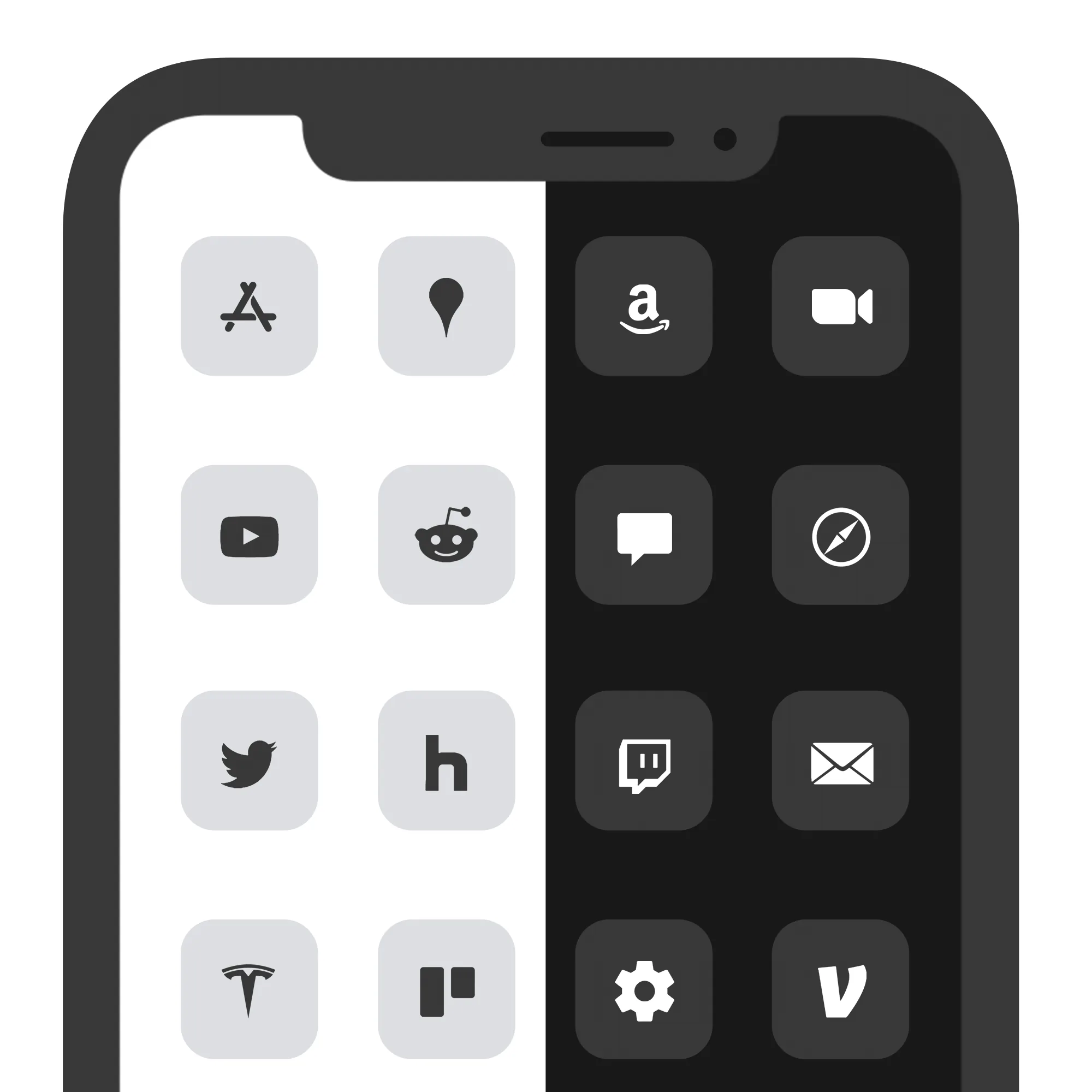 Flight - Minimalist White Icons for iPhone iOS macOS & Windows