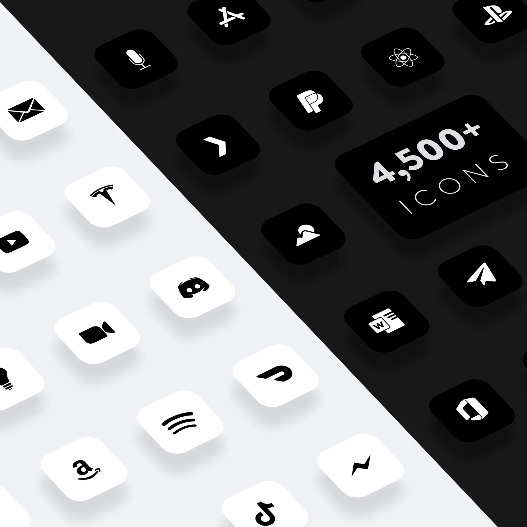 Flight - Minimalist White Icons for iPhone iOS MacOS, & Windows