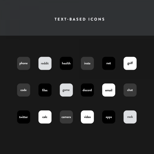 flight text based icons