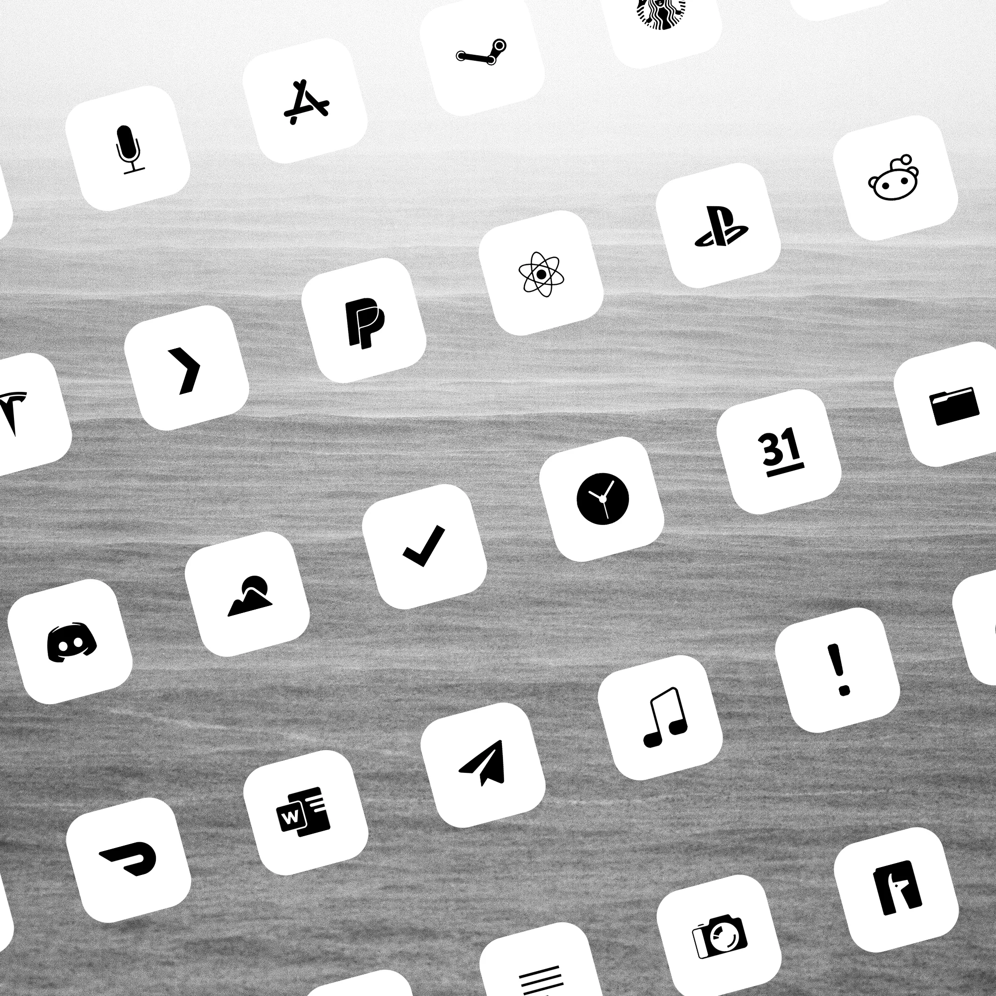 flight white iPhone icons