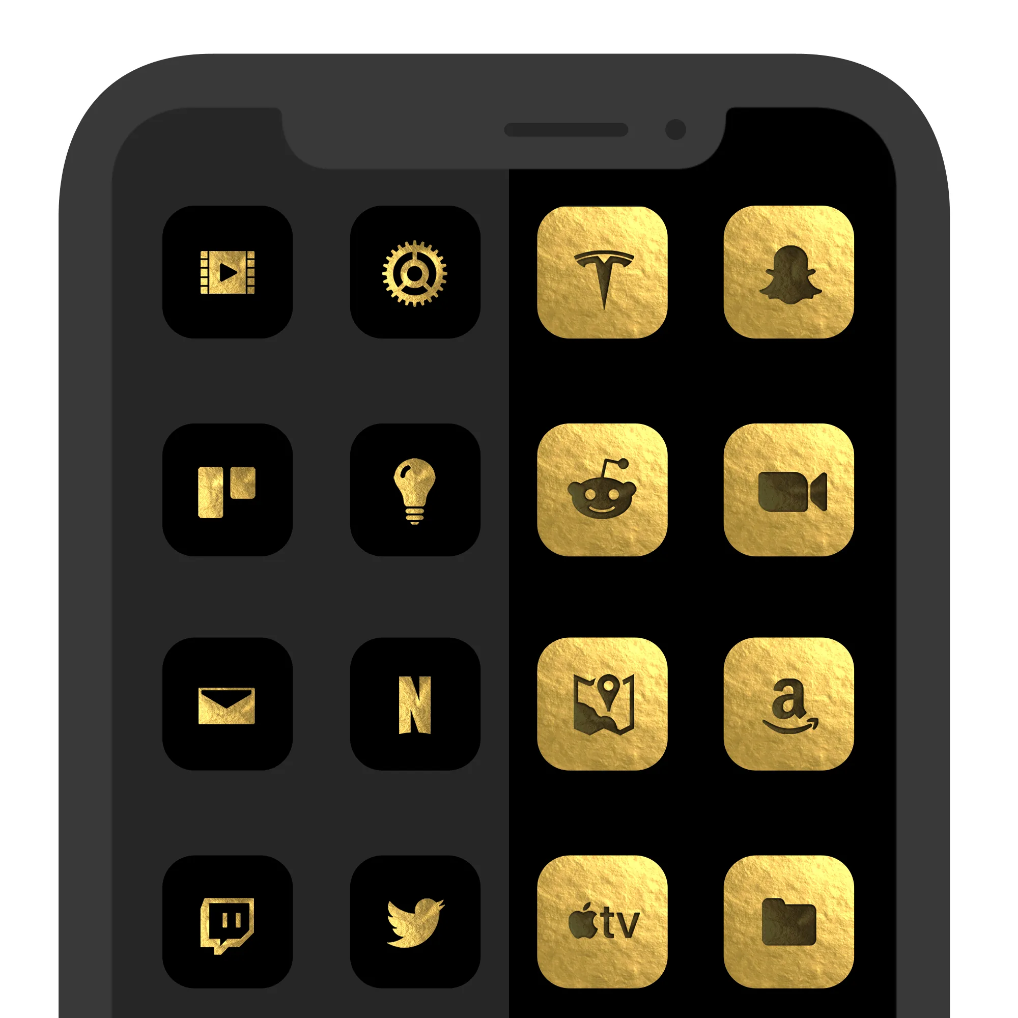 Gold Leaf - Icons for iPhone iOS MacOS & Windows