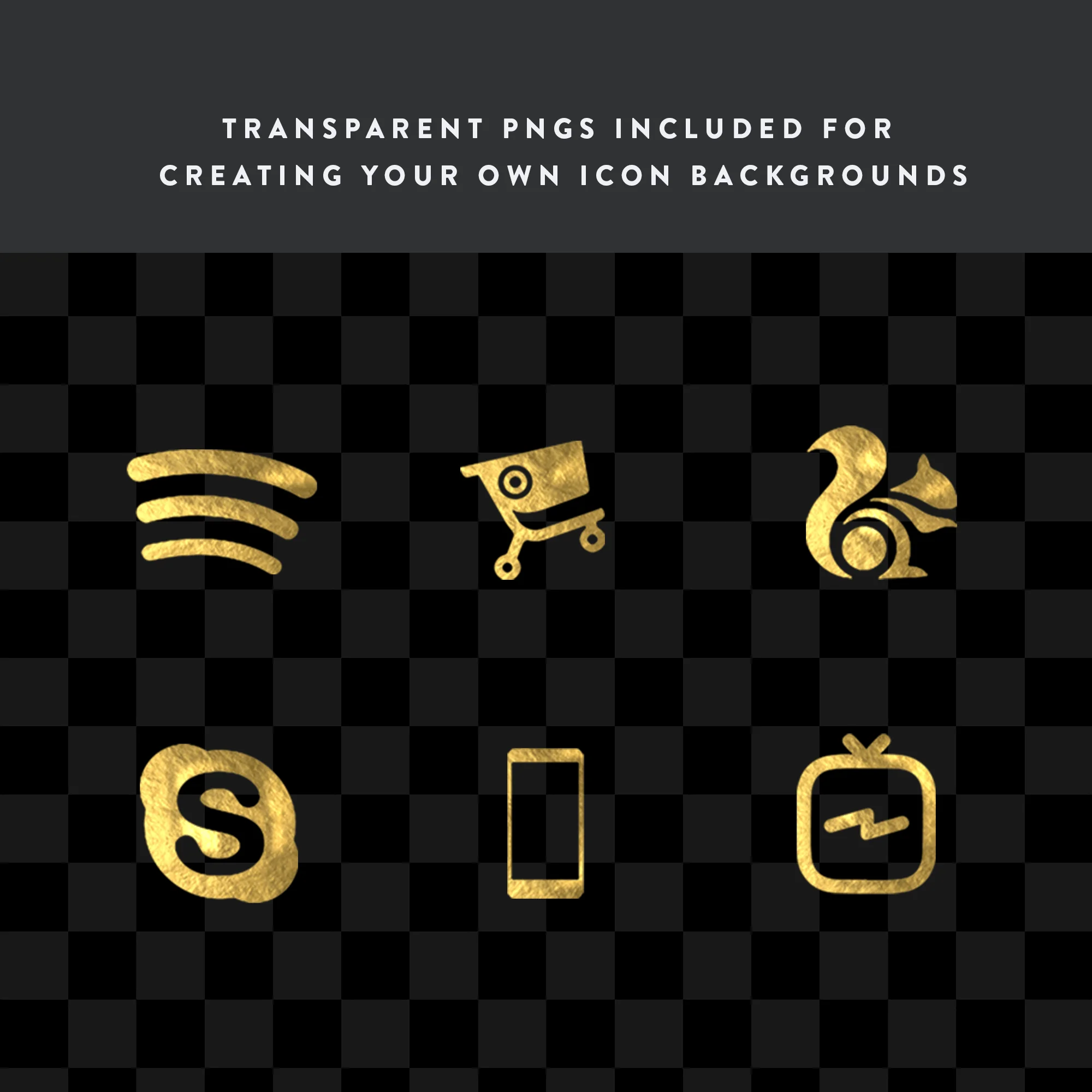 gold leaf transparent icons