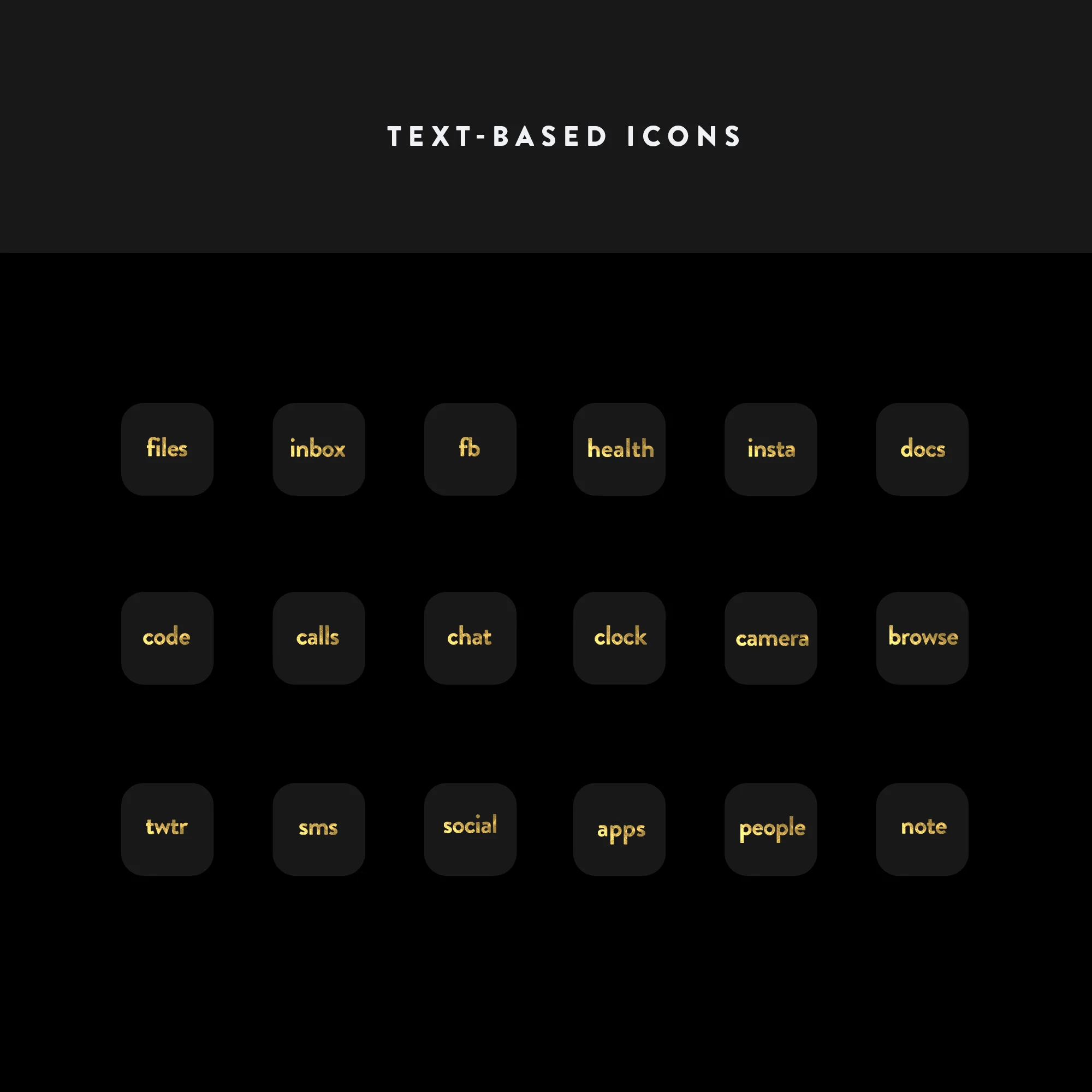 gole leaf ios text icons