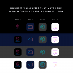 lines chroma matching background icons