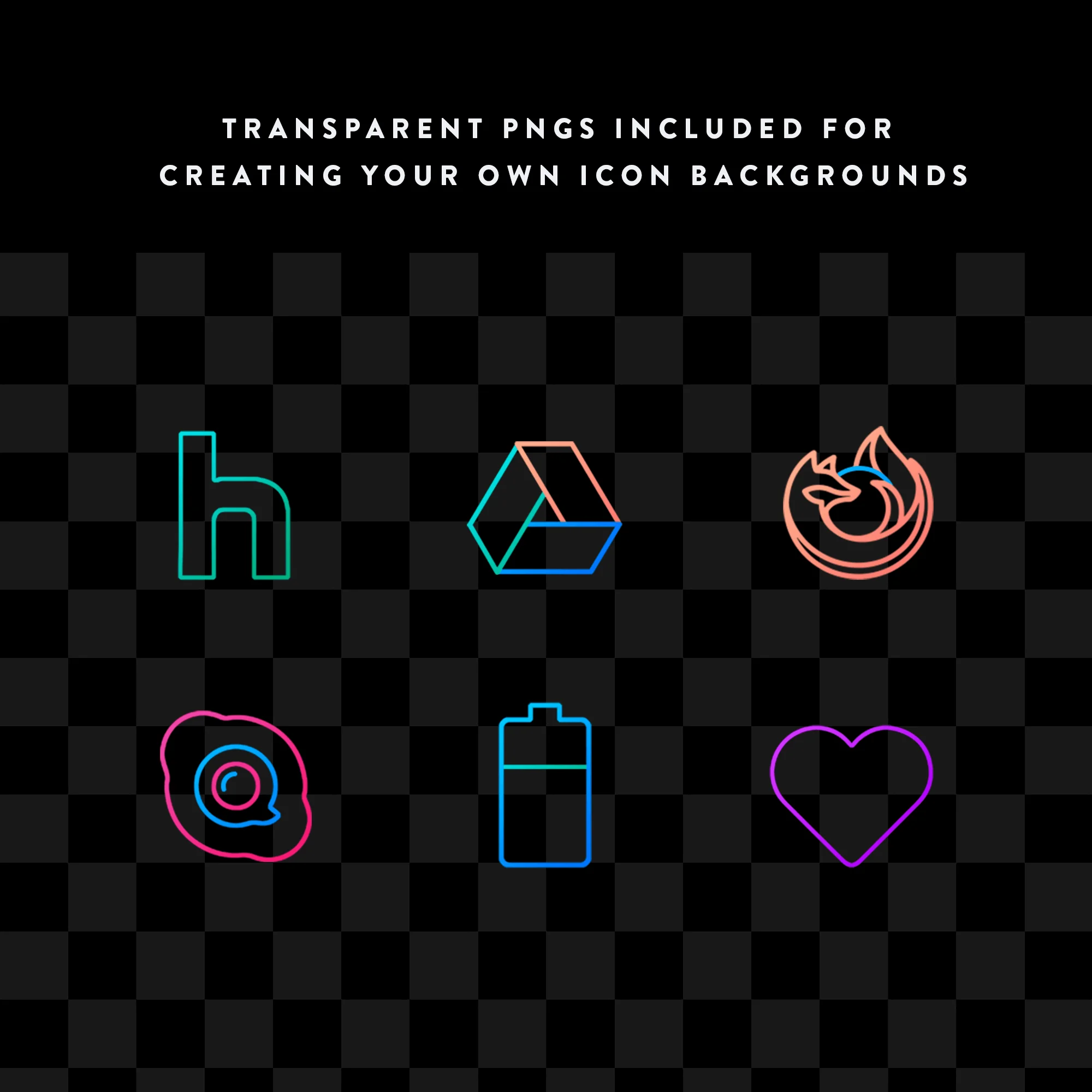 lines chroma transparent ios icons