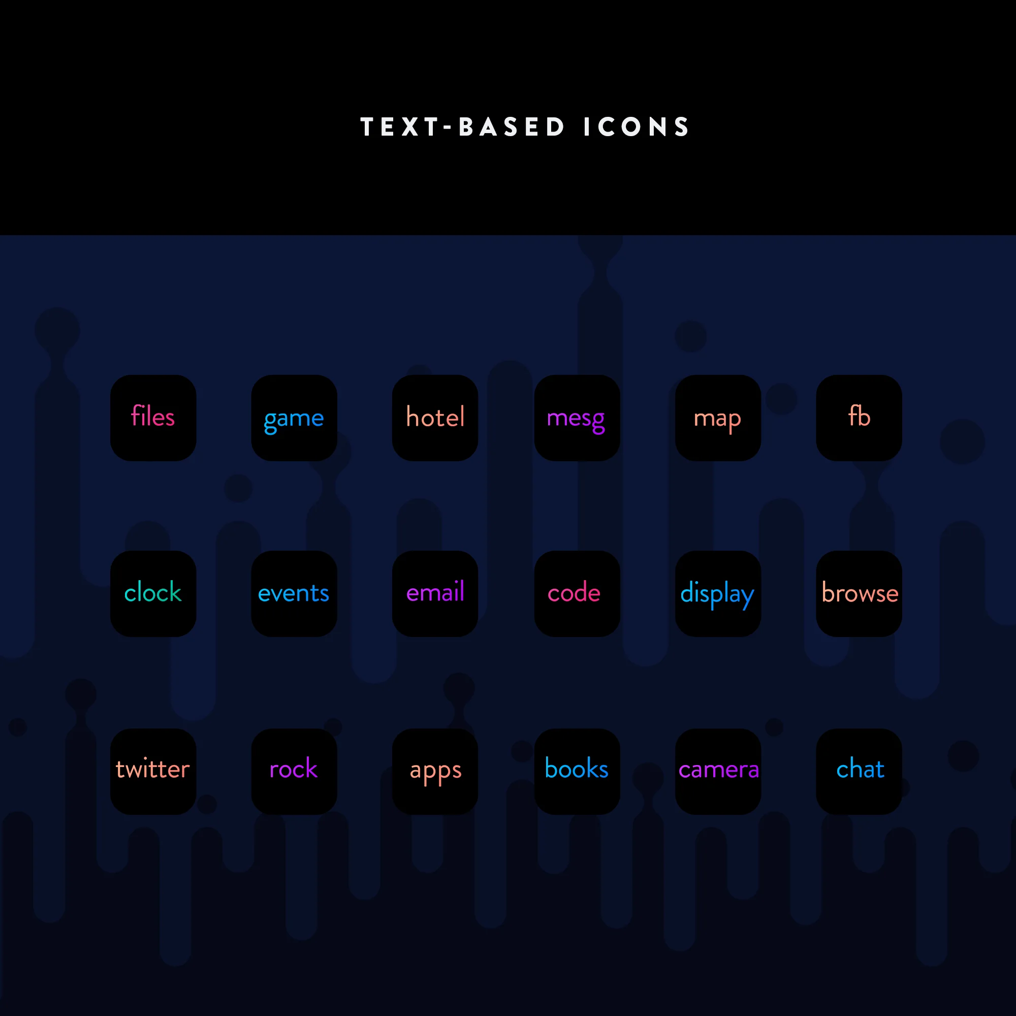 lines chroma ios text-based icons
