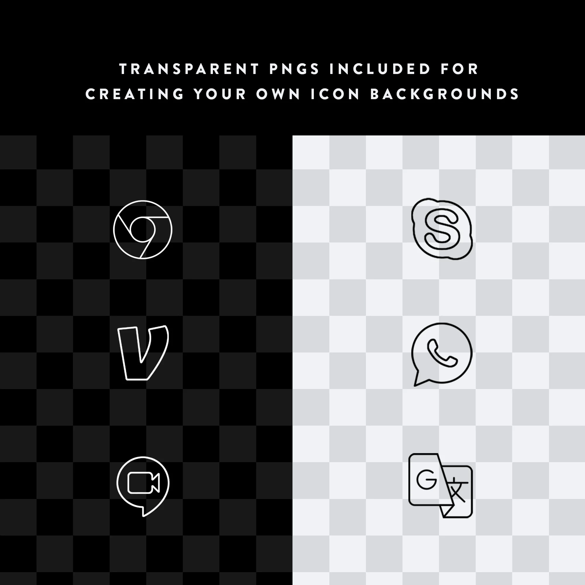 Lines iOS transparent PNGs