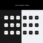 Lines iOS Text Icons