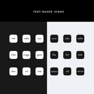 Lines iOS Text Icons