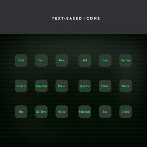 terminal text based icons