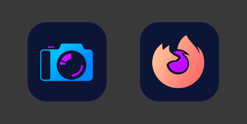 Chroma - Windows & iPhone Icons Blue Background