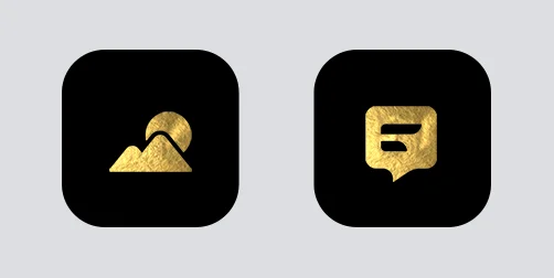 gold leaf ios black bg