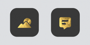 gold leaf ios graphite icons