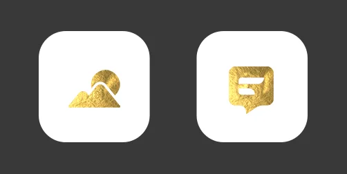 gold leaf ios white bg