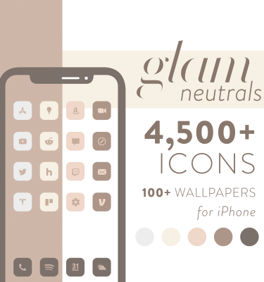 Glam – Neutral Matte Icons for iPhone iOS MacOS & Windows