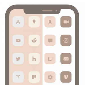 Glam - Neutral Matte Icons for iPhone iOS MacOS & Windows