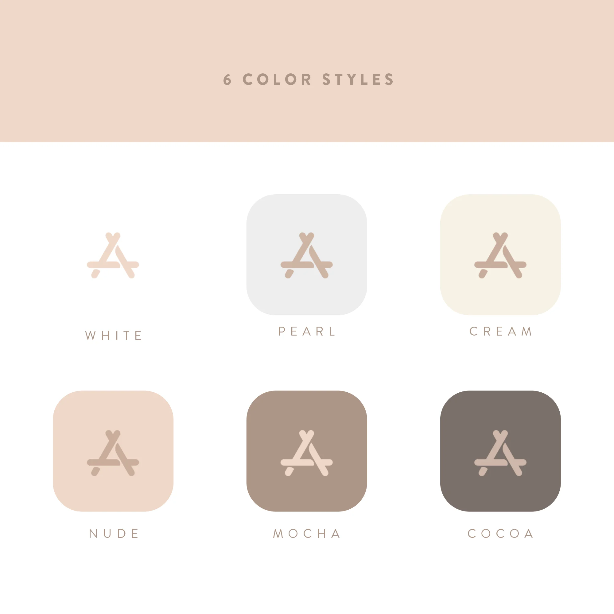 Glam - Neutral iPhone Icons