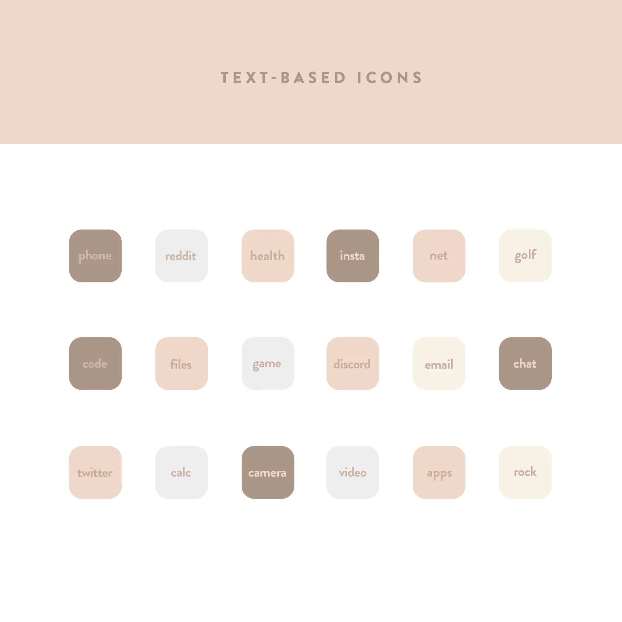 Glam - Neutral iPhone Icons
