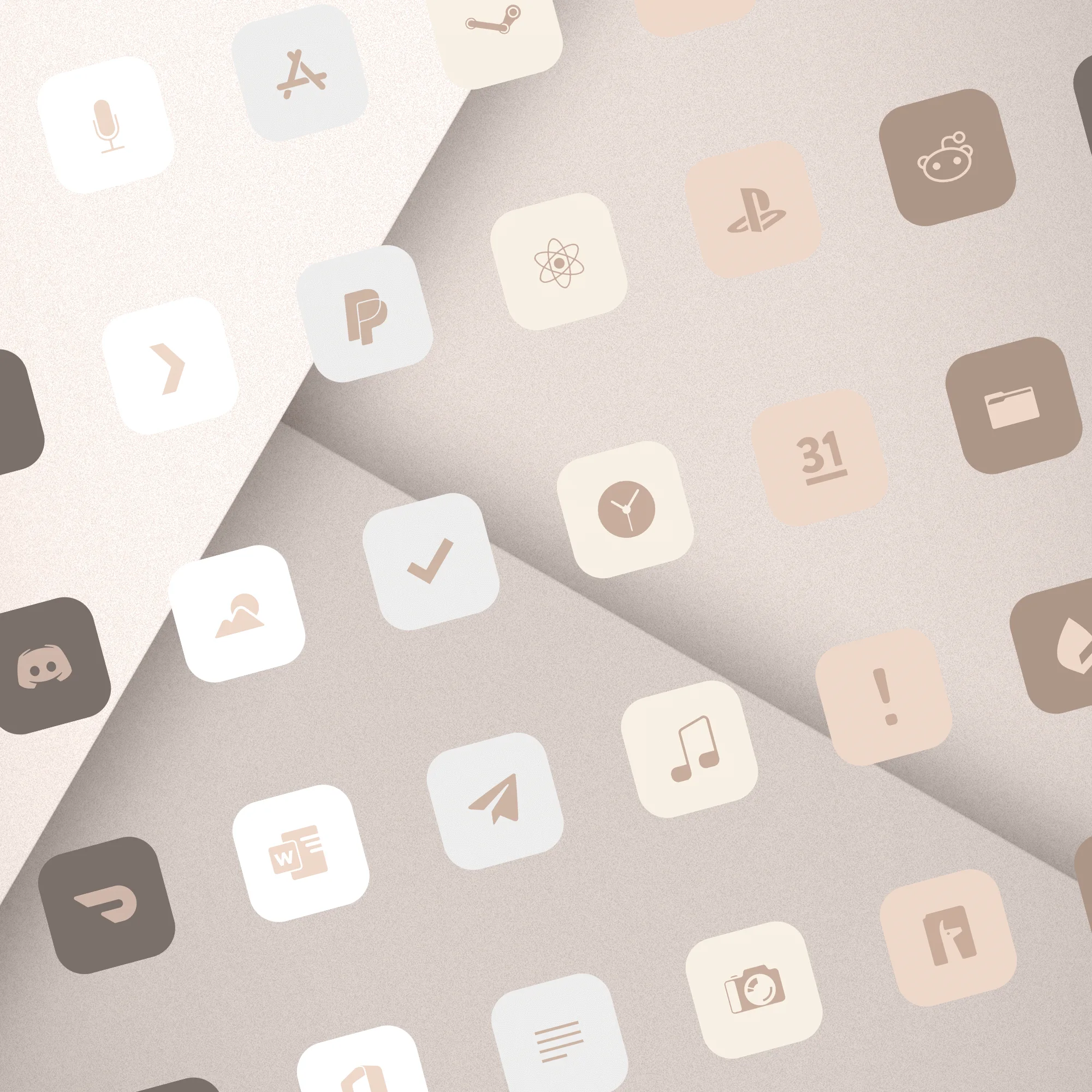Glam - Neutral iPhone Icons