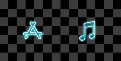 The Grid - Neon iPhone Icons