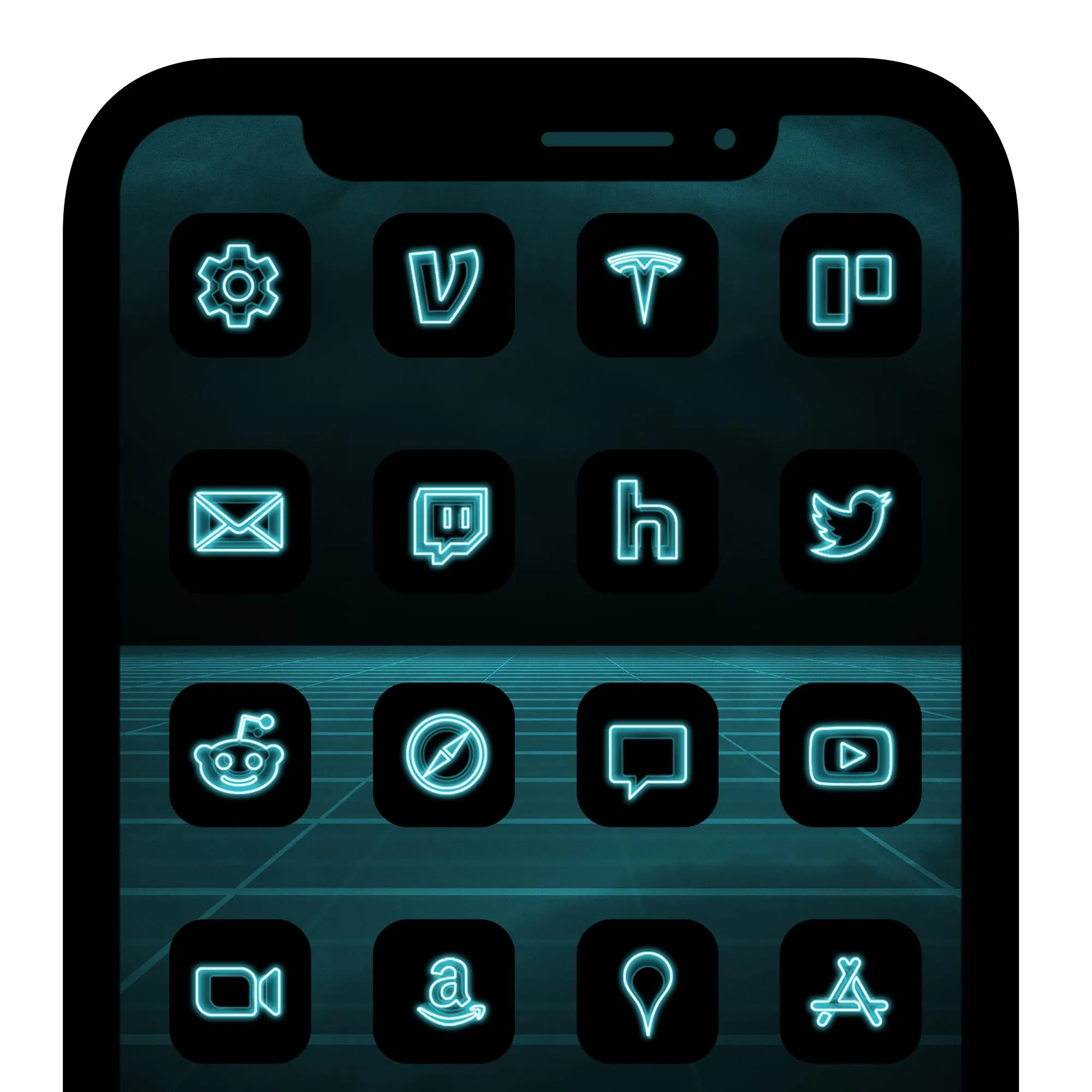 The Grid - 3D Icons for iPhone iOS macOS & Windows