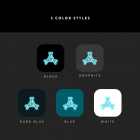 The Grid- Neon iPhone Icons