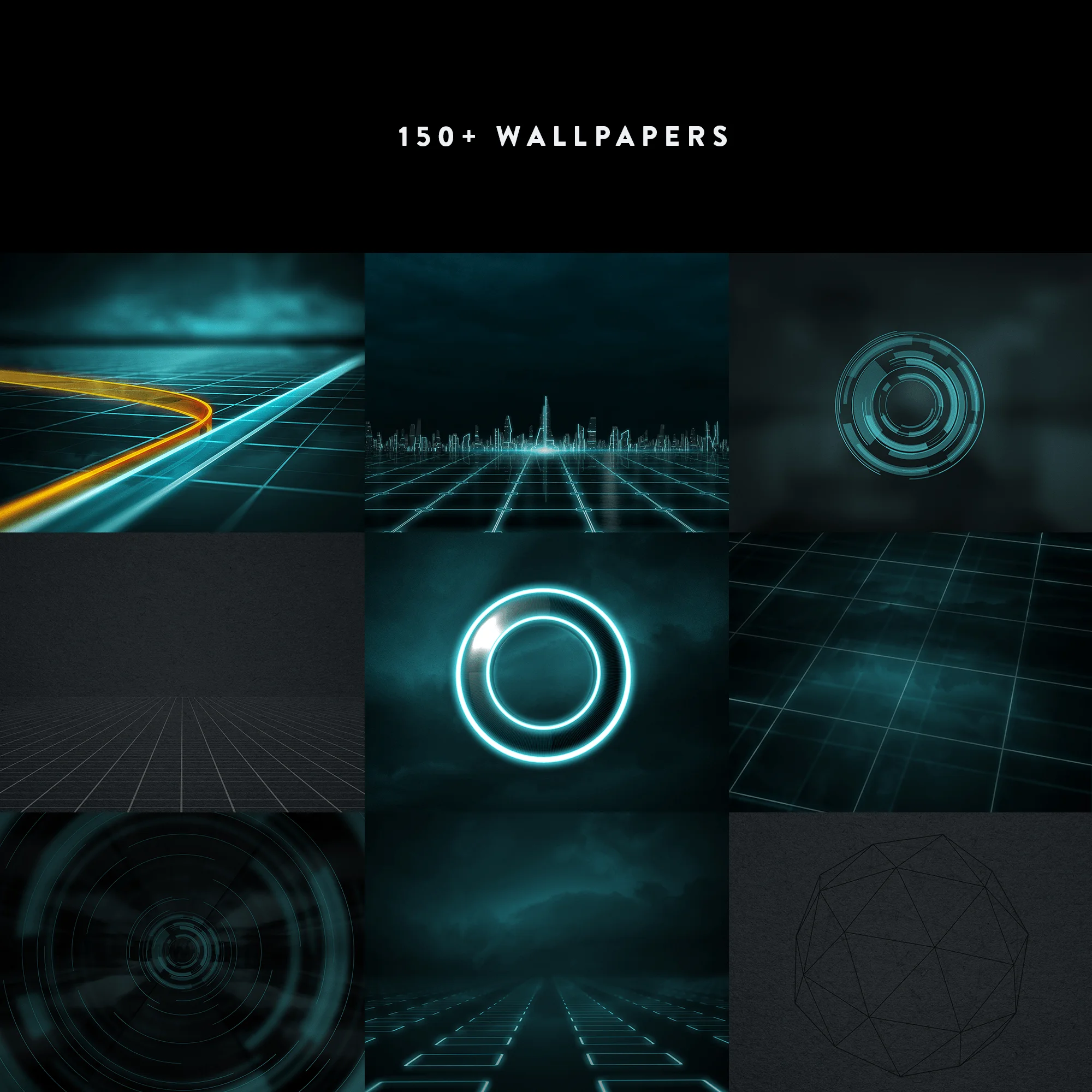 The Grid- Neon iPhone Icons