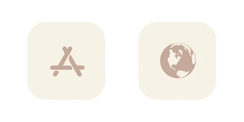 Glam - Neutral iPhone Icons