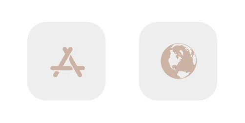 Glam - Neutral iPhone Icons