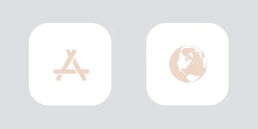 Glam - Neutral iPhone Icons