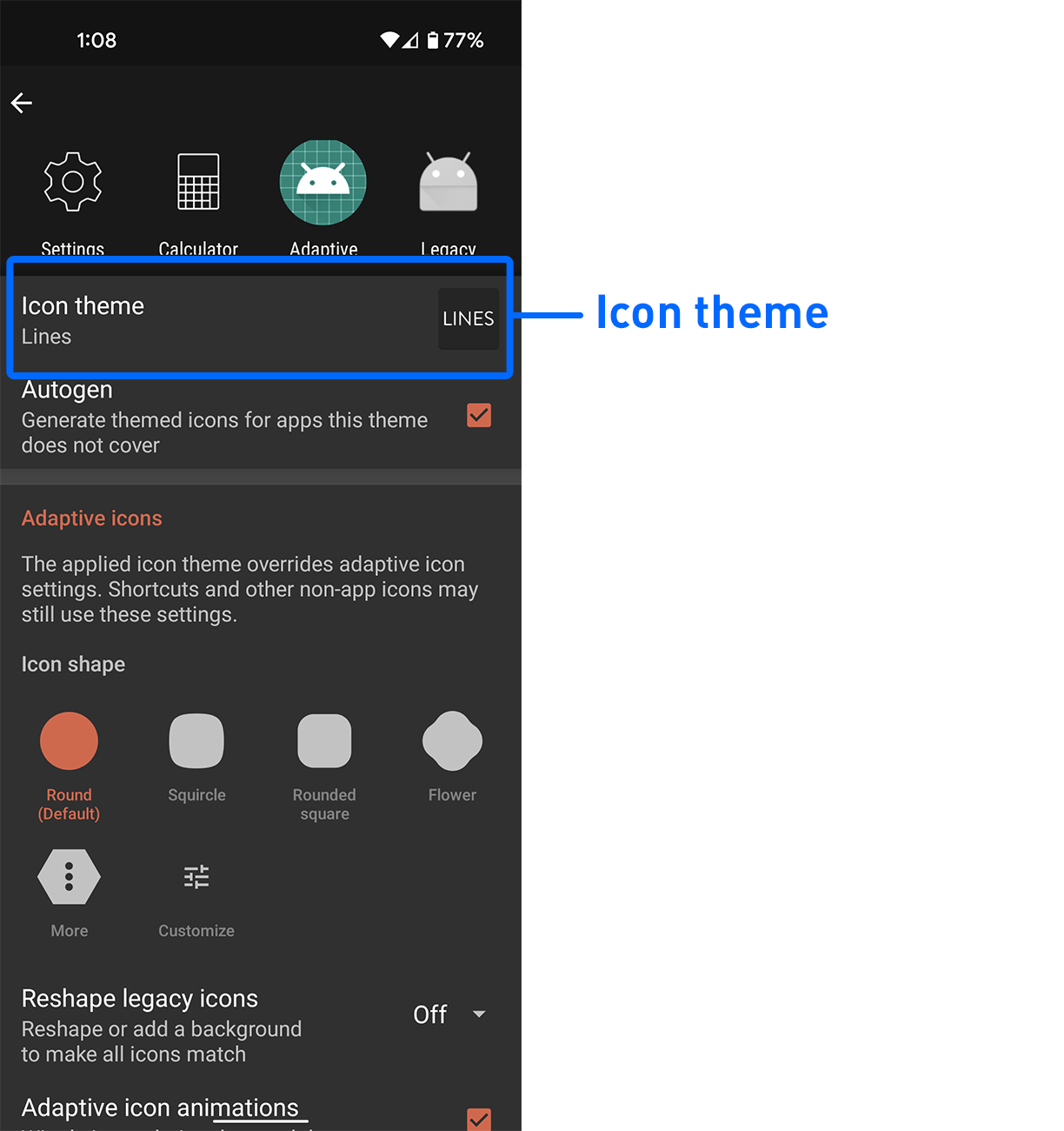 android default icons
