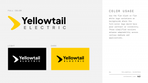 Branding Style Guide - Yellowtail Electric - Color Usage