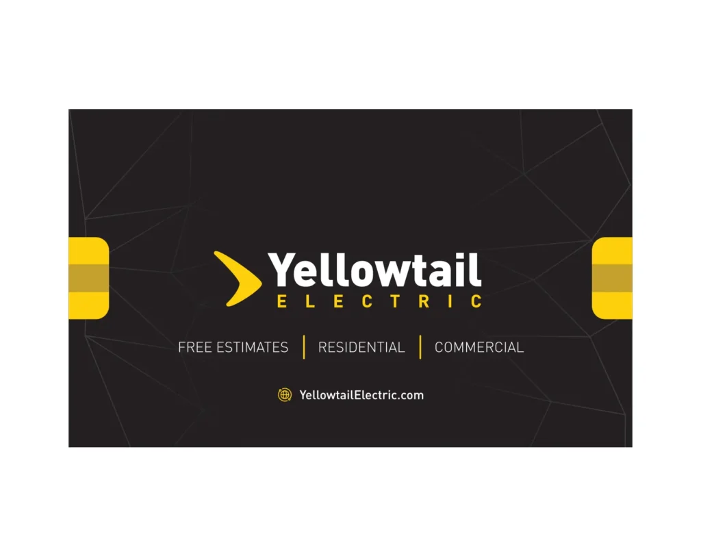 yellowtail electric business card design